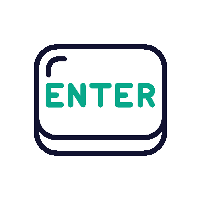 1300 enter key outline 2